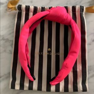 Lele Sadoughi Neon Pink Satin Headband